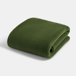 OHS Plain Fleece Throw, Woodland Green - 150 x 200cm - thumbnail 2