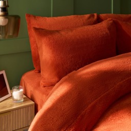OHS Teddy Fleece Pillowcases - Rust - thumbnail 1