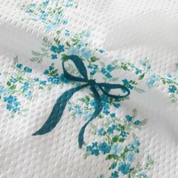 OHS Lattice Embossed Duvet Cover Set, Ivory - Double - thumbnail 3