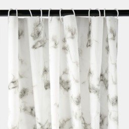 OHS Marble Shower Curtain - Grey/White - thumbnail 3