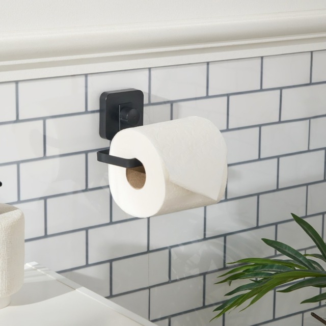 OHS Suction Toilet Roll Holder - Black - image 1