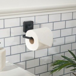 OHS Suction Toilet Roll Holder - Black - thumbnail 1