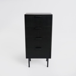 OHS Ribbed 4-Drawer Unit  - Black - thumbnail 4