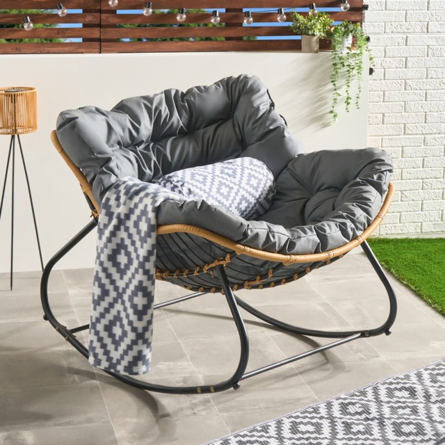 OHS Bali Outdoor Rocking Chair - Grey - image 1
