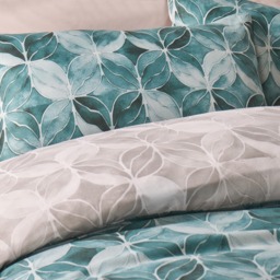 OHS Watercolour Fishcale Duvet Cover Set, Teal - King - thumbnail 3