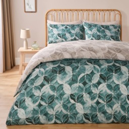 OHS Watercolour Fishcale Duvet Cover Set, Teal - King