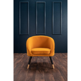 Oakley Mustard Velvet Tub Chair