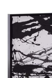 Noah Monochrome Black & White Paint Splash Framed Wall Art - thumbnail 4