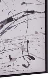Noah Monochrome Black & White Paint Splash Framed Wall Art - thumbnail 6