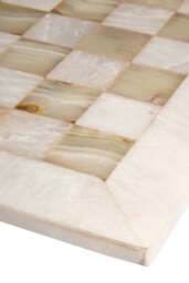 Eleri Carved White Marble & Green Onyx Chess Set - thumbnail 6