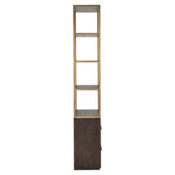 Richmond Interiors Carter Brown Oak Wood & Gold Display Unit - Small - thumbnail 4