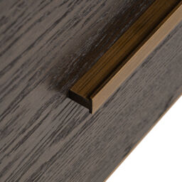 Richmond Interiors Carter Brown Oak Wood & Gold Display Unit - Small - thumbnail 6