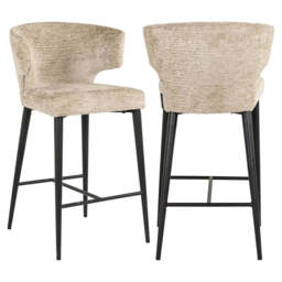 Richmond Interiors Taylor Desert Taupe Chenille Counter Stool - thumbnail 2