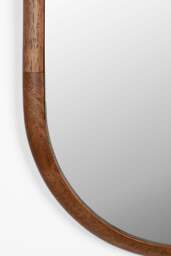 Nyko Brown Wood Abstract Wall Mirror - thumbnail 5