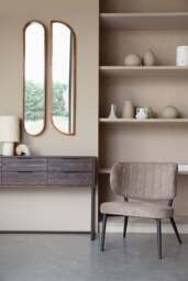 Nyko Brown Wood Abstract Wall Mirror - thumbnail 3