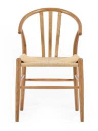 Set of 2 Drayton Natural Oak Wood Curved Dining Chairs - thumbnail 5