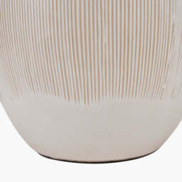 Greta Natural & Cream Textured Ceramic Table Lamp - thumbnail 6