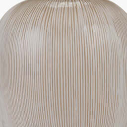 Greta Natural & Cream Textured Ceramic Table Lamp - thumbnail 5