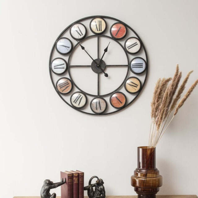Smarty Multi Coloured Roman Numerals Wall Clock