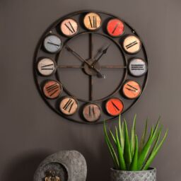Smarty Multi Coloured Roman Numerals Wall Clock - thumbnail 4