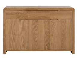 Curve Natural Oak Wood Sideboard