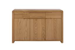 Curve Natural Oak Wood Sideboard - thumbnail 5