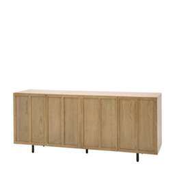 Fore Panelled Natural Oak Wood Sideboard - thumbnail 6