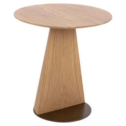 Richmond Interiors Belfort Carved Natural Oak Wood Side Table - thumbnail 2
