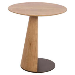 Richmond Interiors Belfort Carved Natural Oak Wood Side Table