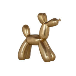 Statua Cane Palloncino AMOIENSIS In Oro Rosa – 10x10 Cm, Resina Lucida, Fermacarte E Decorazione Da Scrivania