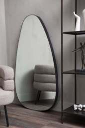Organic Abstract Egg Rustic Finish Full Length Leaner Mirror - Extra Large - thumbnail 4