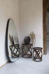 Organic Abstract Egg Rustic Finish Full Length Leaner Mirror - Extra Large - thumbnail 5