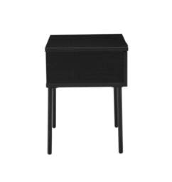 Luna Black Wood Bedside Table - thumbnail 3