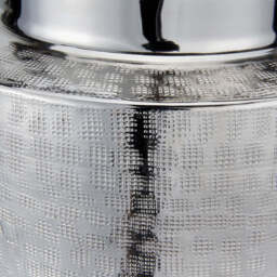 Zuri Shiny Silver Metal Pot Table Lamp Base - Large - thumbnail 6