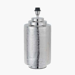 Zuri Shiny Silver Metal Pot Table Lamp Base - Large - thumbnail 4