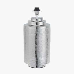 Zuri Shiny Silver Metal Pot Table Lamp Base - Large - thumbnail 5
