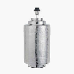Zuri Shiny Silver Metal Pot Table Lamp Base - Large - thumbnail 3