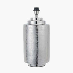 Zuri Shiny Silver Metal Pot Table Lamp Base - Large - thumbnail 2