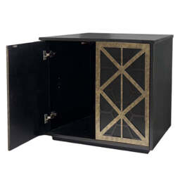 Reeno Fretwork Black Mango Wood & Gold Sideboard - thumbnail 3