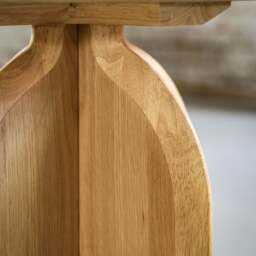Sirena Carved Natural Oak Wood Side Table - thumbnail 2