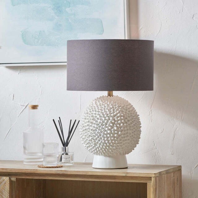 Wrenley Cream Ceramic Sea Urchin Table Lamp - Base Only