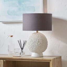 Wrenley Cream Ceramic Sea Urchin Table Lamp - Base Only - thumbnail 1