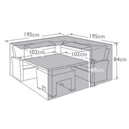 Maze Richmond Corner Set Outdoor Cover - thumbnail 4