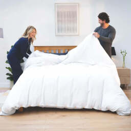 Bamboo & French Linen Bedding - Complete Bedding Sets - Coconut White - UK Single - thumbnail 1