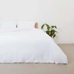Bamboo & French Linen Bedding - Complete Bedding Sets - Coconut White - UK Single - thumbnail 3