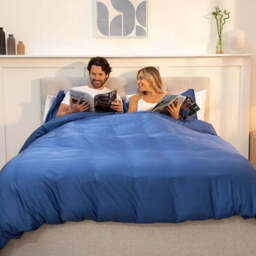 Double Navy Bedding Set - 100% Bamboo - 320 Thread Count - thumbnail 1
