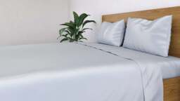100% Bamboo Bedding - Flat Sheet - Pure White - UK King