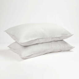 Bamboo & French Linen Bedding - Pillowcases - Silver Lining Grey - Standard - thumbnail 5