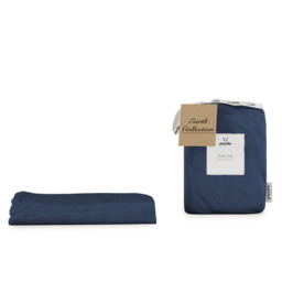 Bamboo & French Linen Bedding - Duvet Cover - Midnight Navy - UK Super King - thumbnail 1