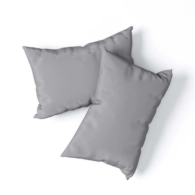 Plain Grey Bamboo Pillow Cases - Standard Size - Pack of 2 - 50 x 75cm - image 1